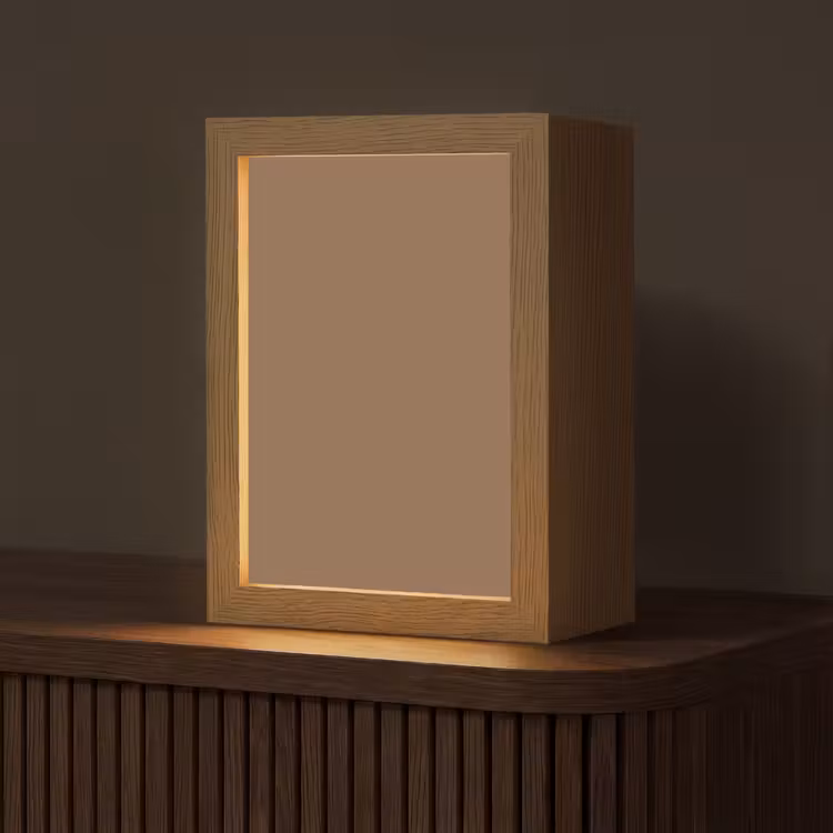 Soft - Walnut - Bruin Light Box met kabel (Tafellamp) klein 925 -z3d_website