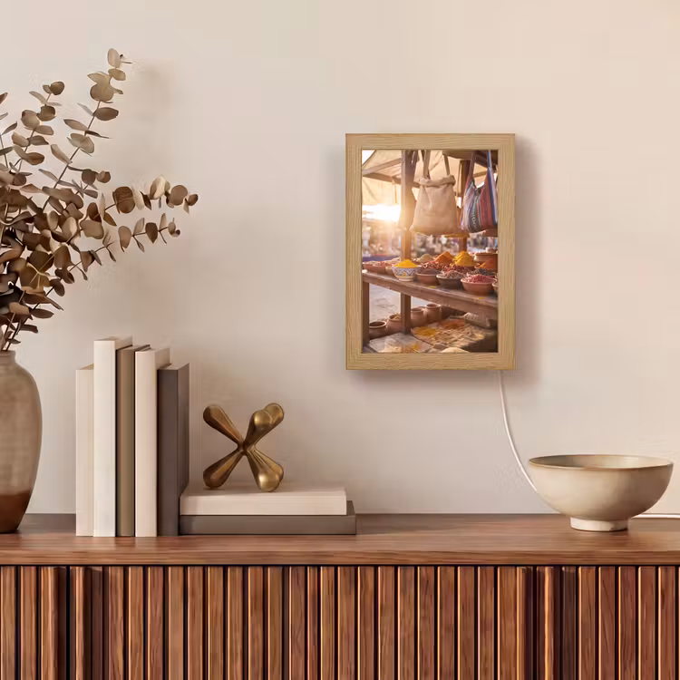 Table Lamp - Spices - Market - Colorful - Specerijen - Markt - Kleurrijk Light Box met kabel (Tafellamp) klein