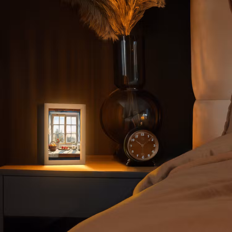 Stilleven - Keuken - Doorkijk - Vintage Light Box met kabel (Tafellamp) klein -sfeer1