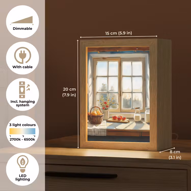 Stilleven - Keuken - Doorkijk - Vintage Light Box met kabel (Tafellamp) klein -USP_EN
