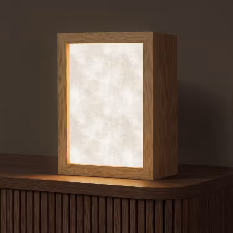 Subtiel - Structuur - Beige Light Box met kabel (Tafellamp) klein 925 -z3d_website
