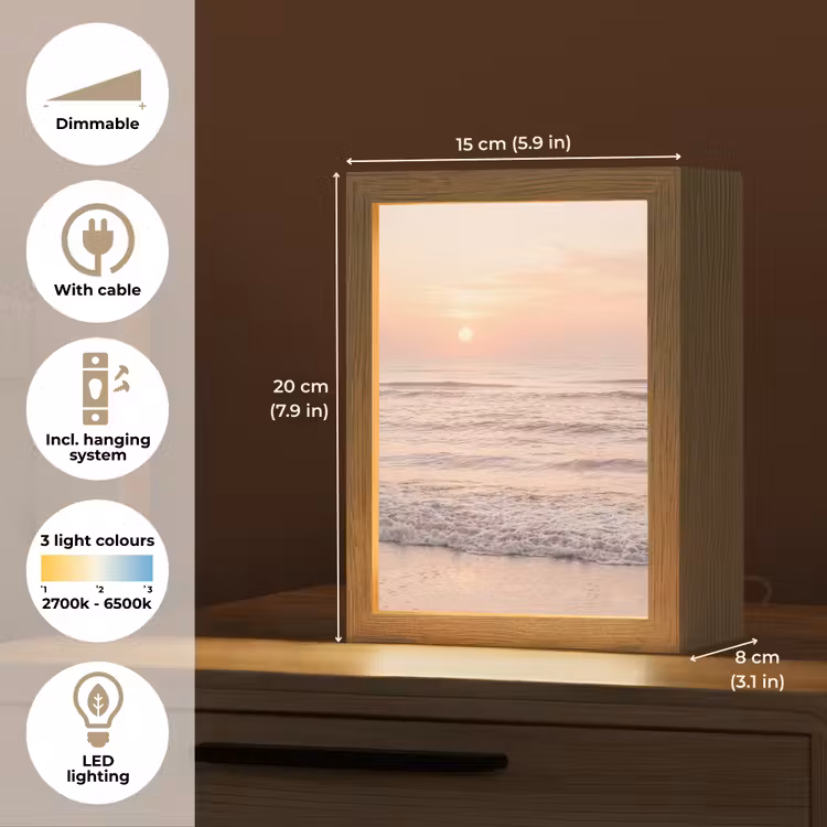 Zon - Strand - Roze Light Box met kabel (Tafellamp) klein -USP_EN