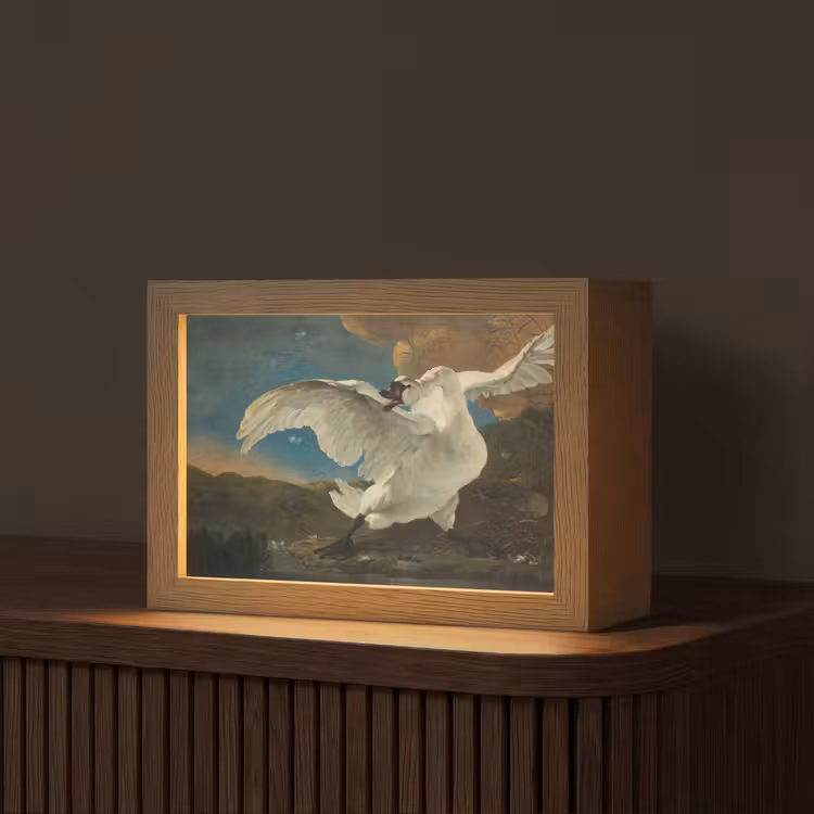 Zwaan - Oude meesters - Jan Asselijn Light Box met kabel (Tafellamp) klein -z3d_website