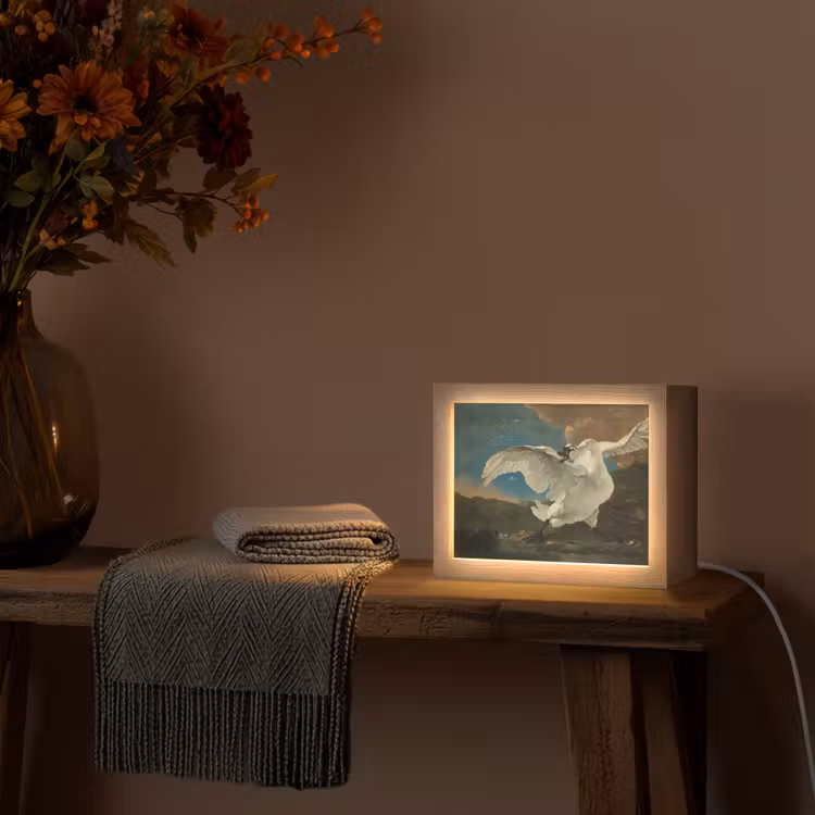 Zwaan - Oude meesters - Jan Asselijn Light Box met kabel (Tafellamp) klein -sfeer4