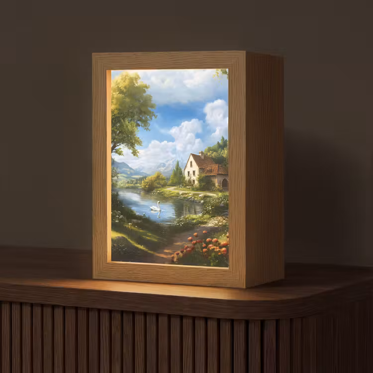Zwaan - Bomen - Rust Light Box met kabel (Tafellamp) klein -z3d_website