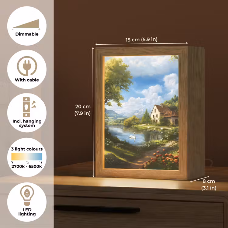 Zwaan - Bomen - Rust Light Box met kabel (Tafellamp) klein -USP_EN