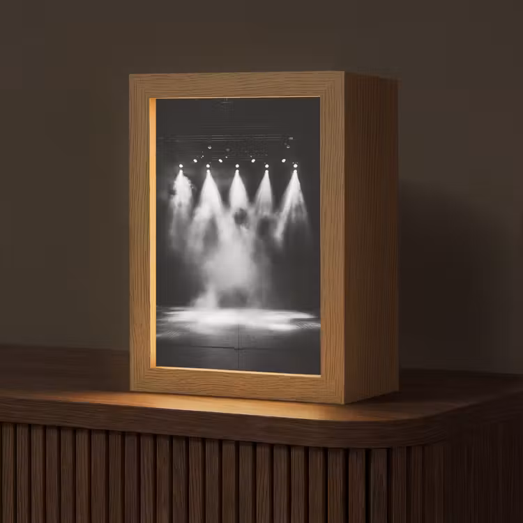 Theaterzaal - Mist - Spotlights - Zwart Light Box met kabel (Tafellamp) klein -z3d_website