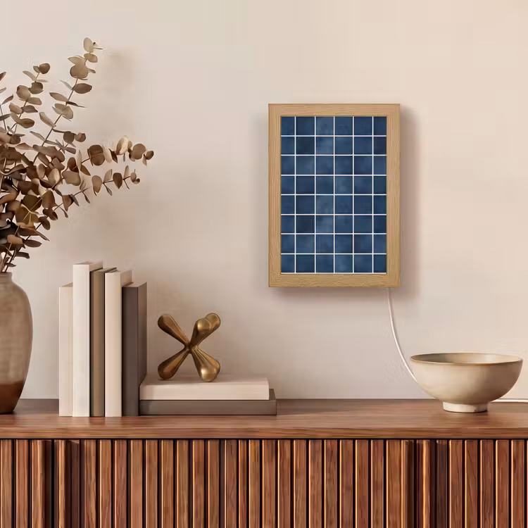 Tegel - Modern - Blauw Light Box met kabel (Tafellamp) klein 925 -sfeer2