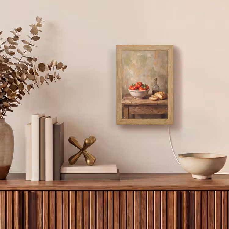 Table Lamp - Tomatoes - Bowl - Food - Tomaten - Kom - Eten Light Box met kabel (Tafellamp) klein