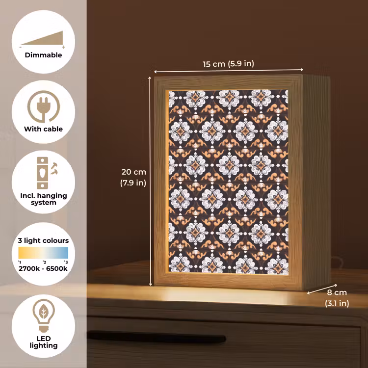 traditioneel - Element - Kleurrijk Light Box met kabel (Tafellamp) klein 925 -USP_EN