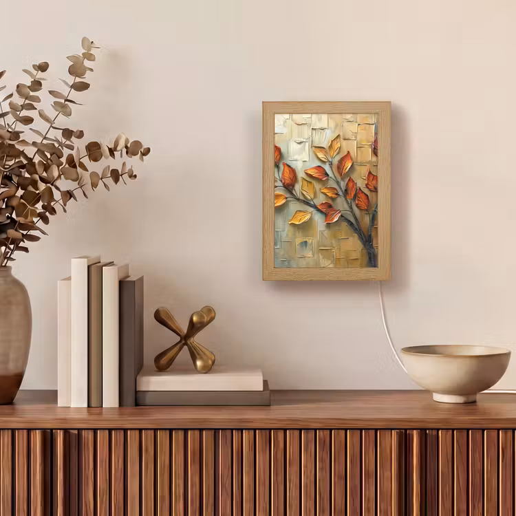 Boom - Abstract - Natuur - Kunst Light Box met kabel (Tafellamp) klein -sfeer2