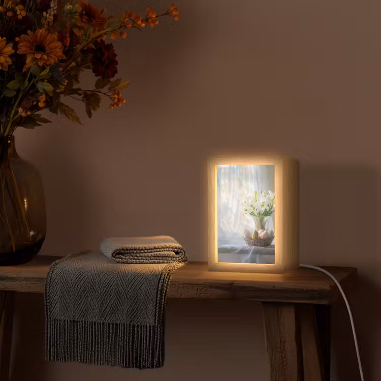 Vaas - Eieren - Bloemen Light Box met kabel (Tafellamp) klein -sfeer4