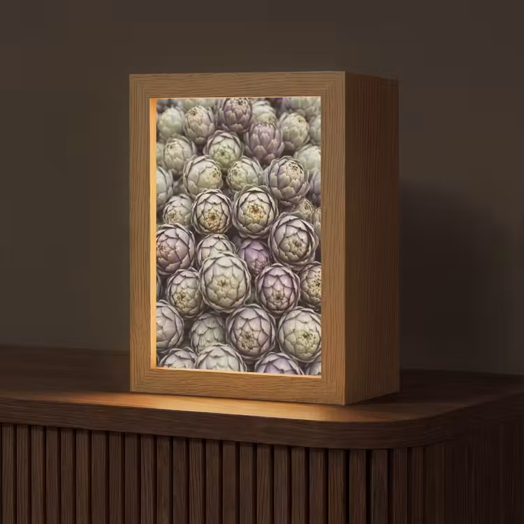 Table Lamp - Vegetables - Fresh - Food - Groenten - Vers - Eten Light Box met kabel (Tafellamp) klein