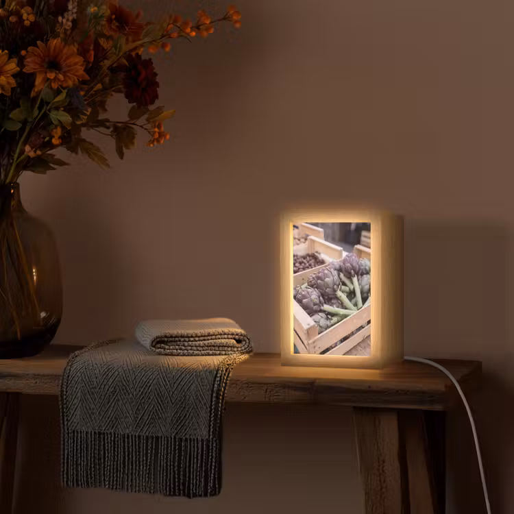 Table Lamp - Vegetables - Market - Fresh - Groenten - Markt - Vers Light Box met kabel (Tafellamp) klein