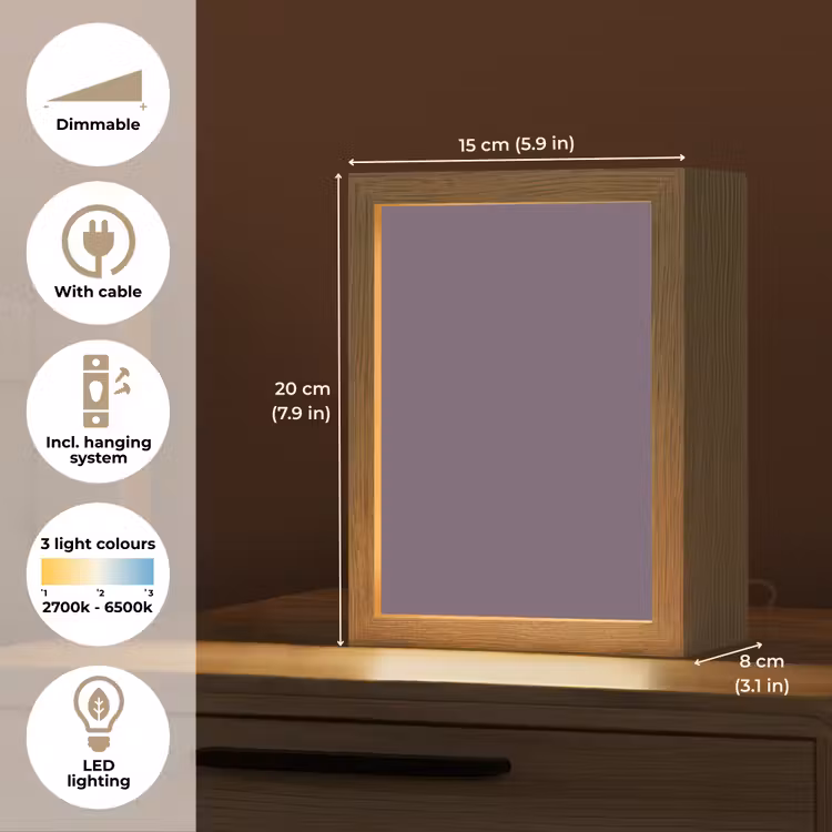 Velvet - Aubergine - Paars Light Box met kabel (Tafellamp) klein 925 -USP_EN