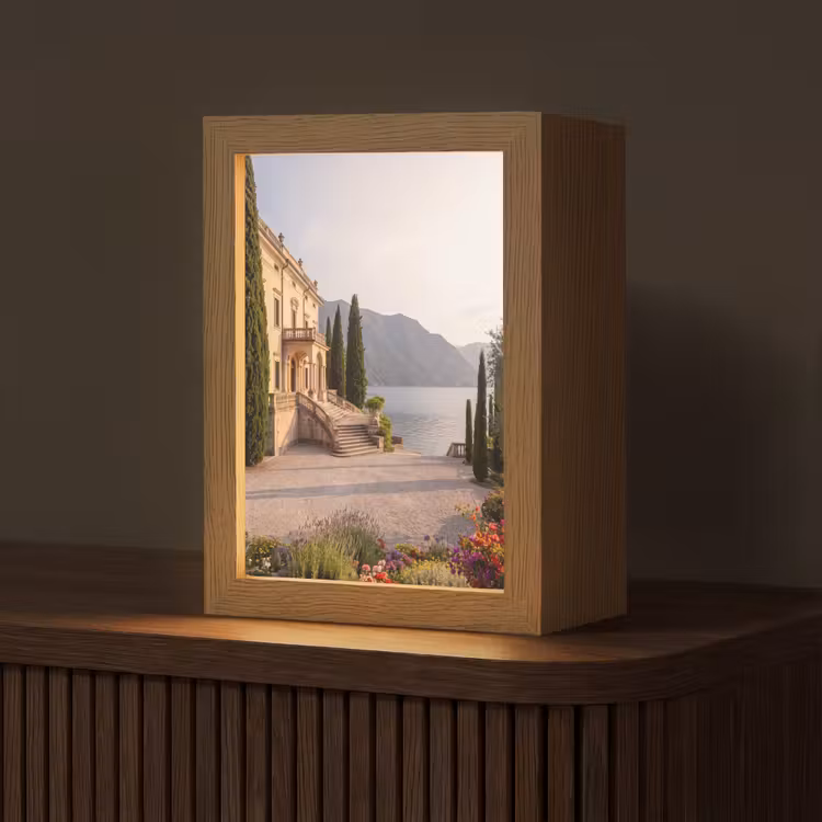 Table Lamp - Villa - Water - Stairs - Villa - water -trappen Light Box met kabel (Tafellamp) klein