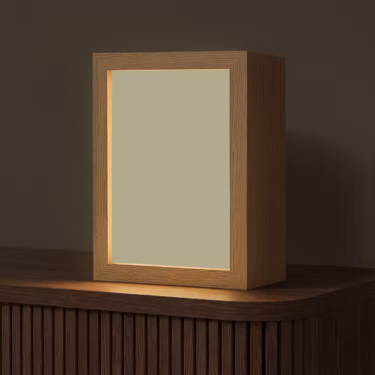 Vintage - Sage - Groen Light Box met kabel (Tafellamp) klein 925 -z3d_website
