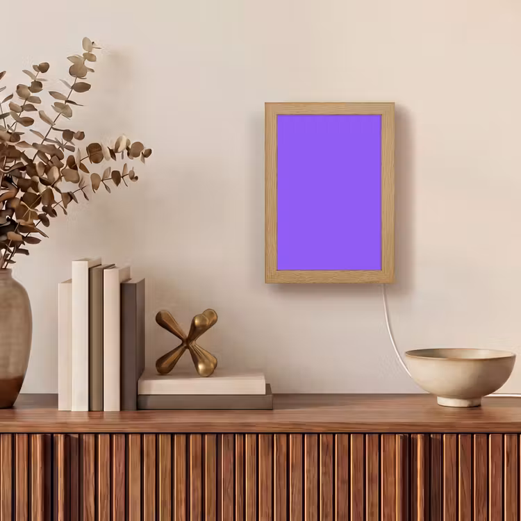 Vivid - Violet - Paars Light Box met kabel (Tafellamp) klein 925 -sfeer2