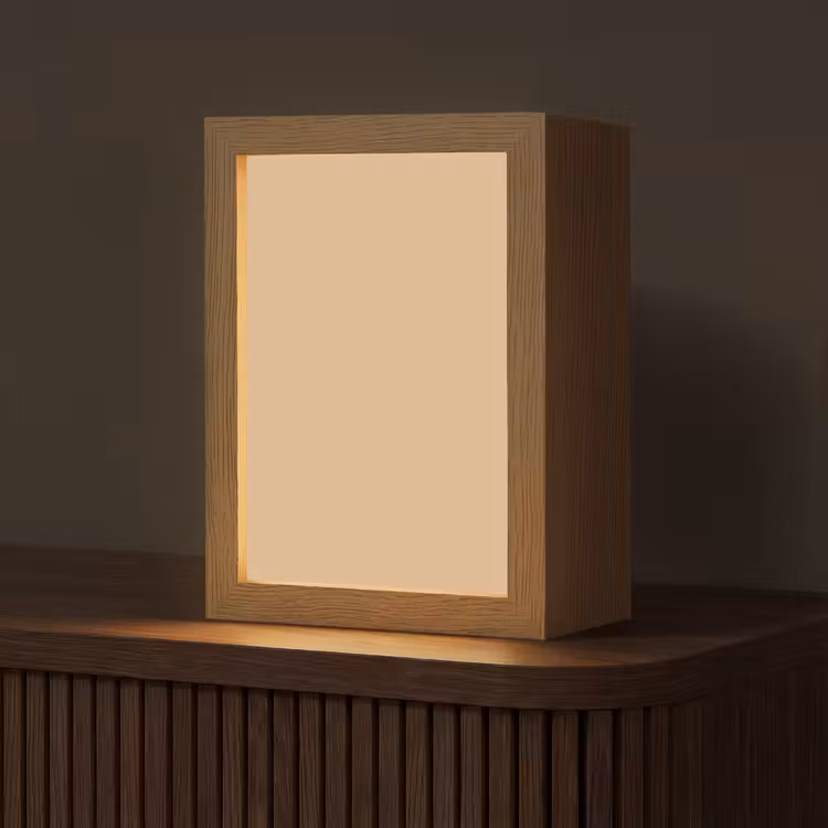 Warm - Sand - Nude Light Box met kabel (Tafellamp) klein 925 -z3d_website