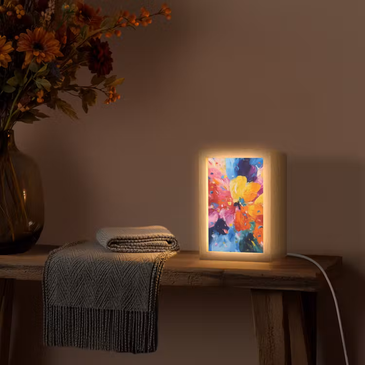 Golvend - Energie - warm Light Box met kabel (Tafellamp) klein -sfeer4