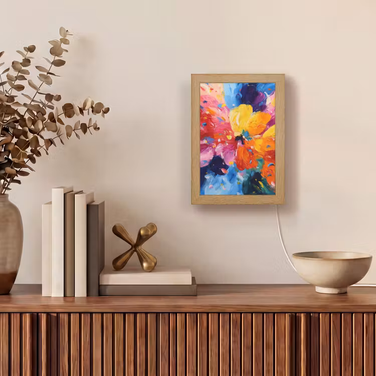 Golvend - Energie - warm Light Box met kabel (Tafellamp) klein -sfeer2
