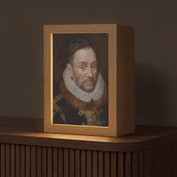 Willem van Oranje - Schilderij - Oude meesters - Kunst Light Box met kabel (Tafellamp) klein -z3d_website