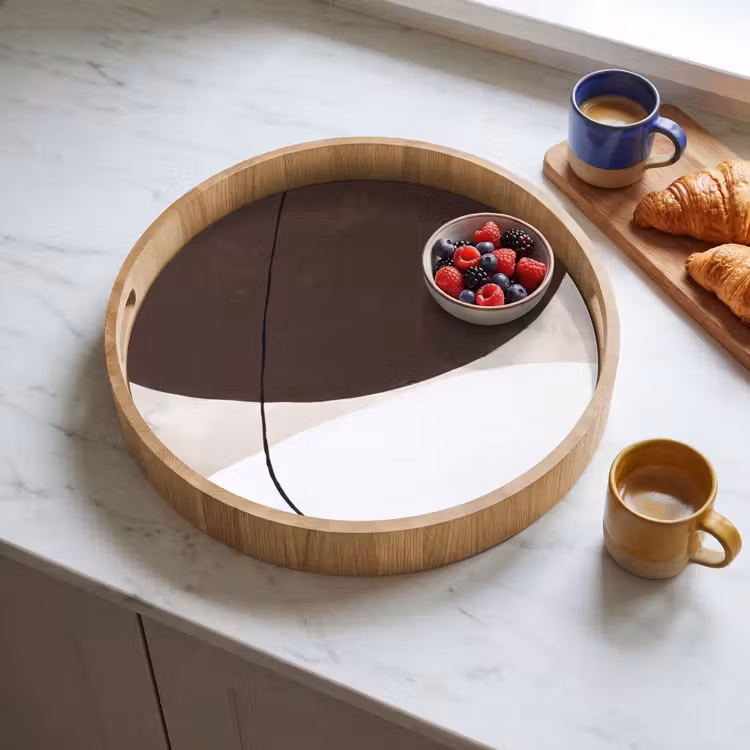 Tray - Abstract - Forms - Modern - Abstract - Vormen - Modern Dienblad Rond middel