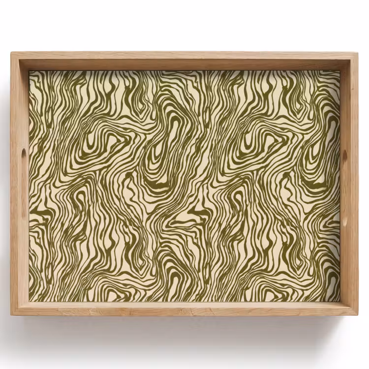 Abstract - Marmer - Groen Dienblad Rechthoek middel 911 -z3d_shopping