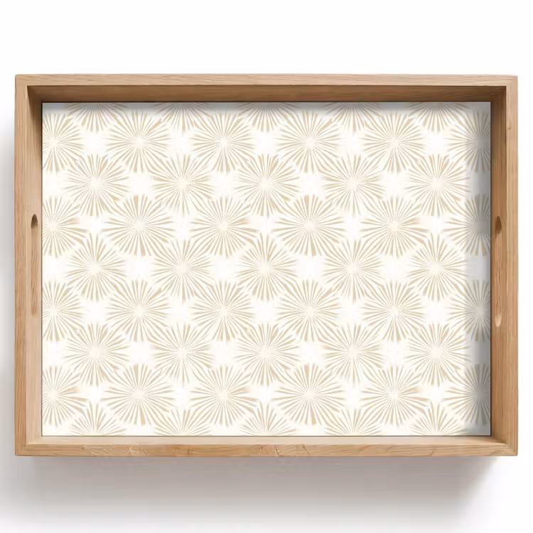 Abstract - Motief - Beige Dienblad Rechthoek middel 911 -z3d_shopping