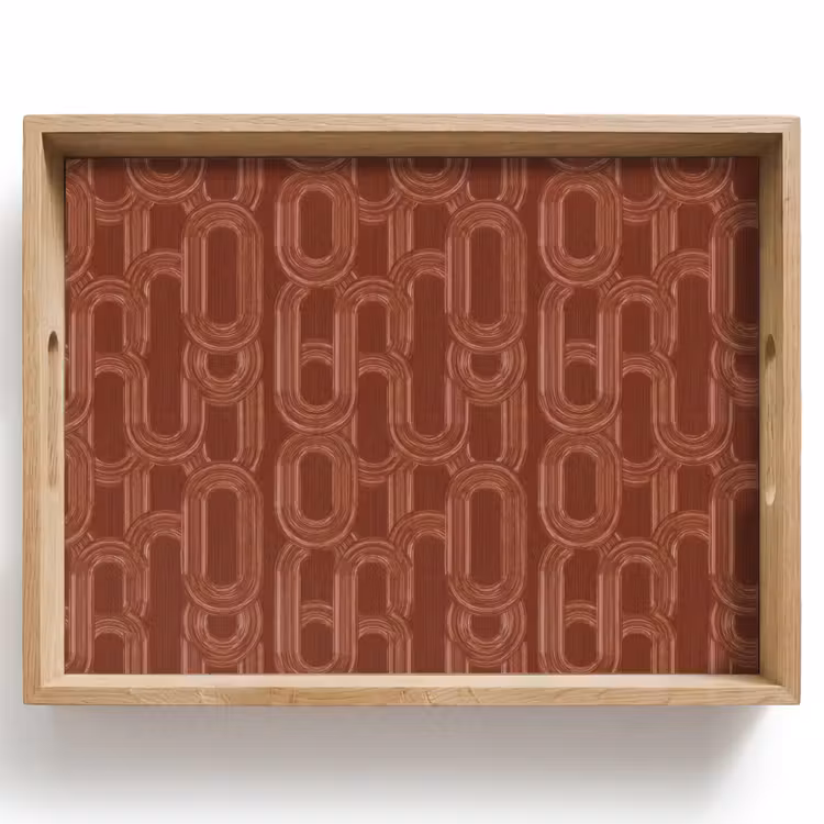Abstract - Textuur - Bruin Dienblad Rechthoek middel 911 -z3d_shopping