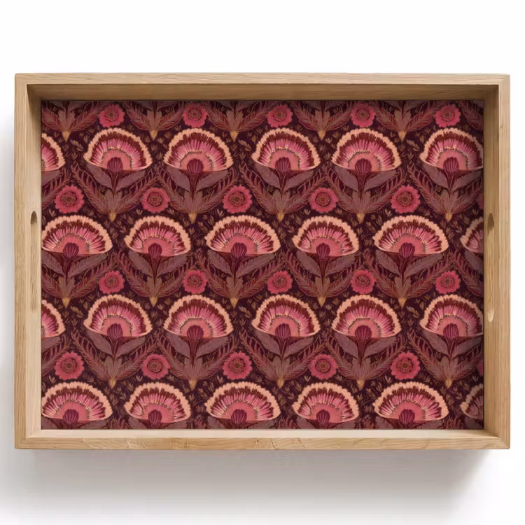 Antiek - Bloemen - Kleurrijk Dienblad Rechthoek middel 911 -z3d_shopping