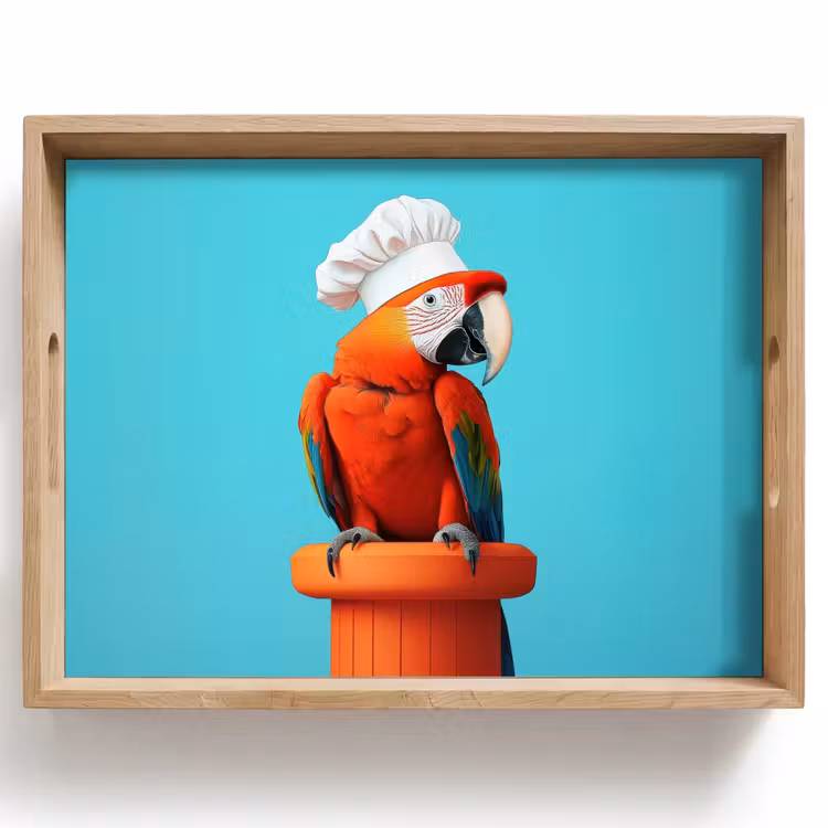 Ara - Koksmuts - Sokkel - Grappig Dienblad Rechthoek middel -z3d_shopping