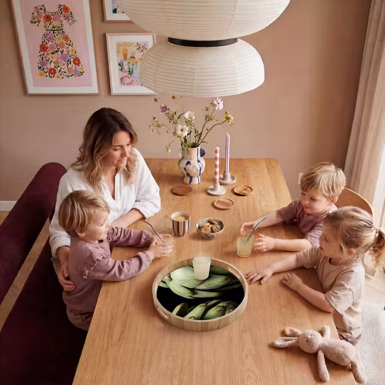 Tray - Artichoke - Green - Food - Artisjok - Groen - Eten Dienblad Rond middel