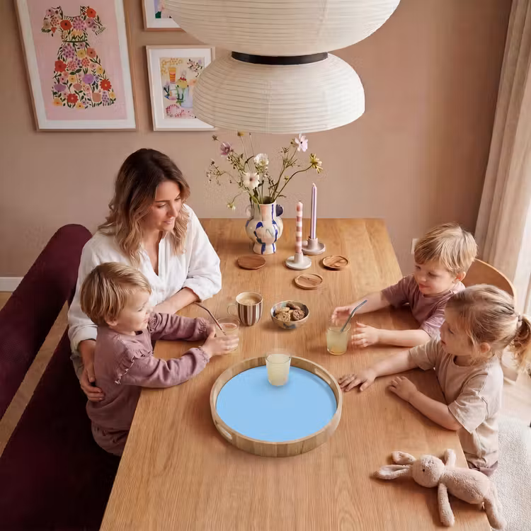 Baby - Blue - Blauw Dienblad Rond middel 914 -sfeer4