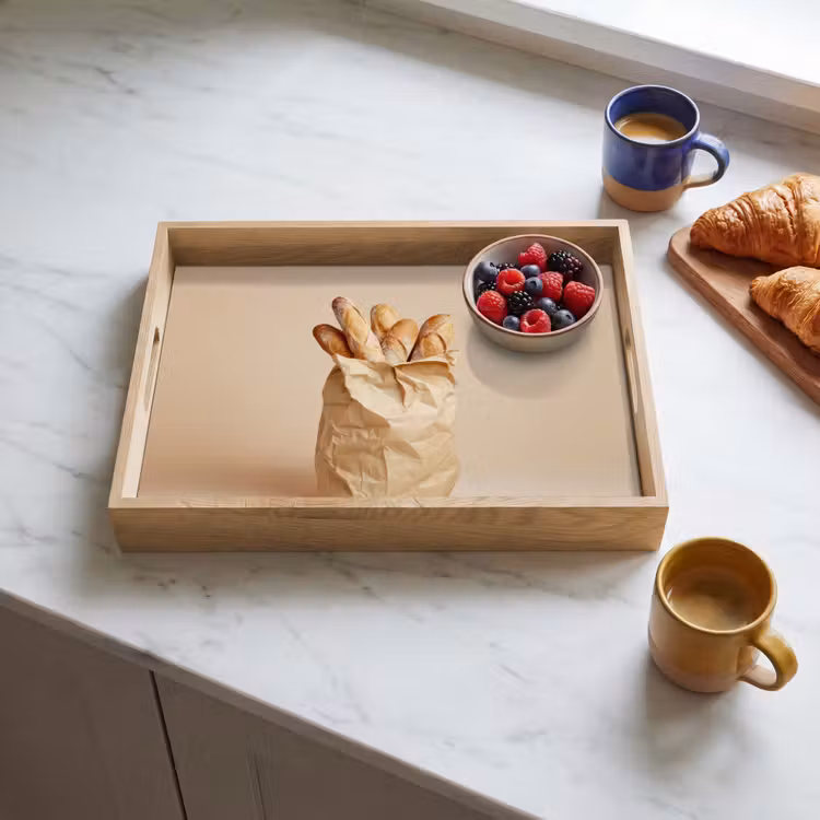 Baguette - Brood - Stokbrood - Beige Dienblad Rechthoek middel -sfeer2