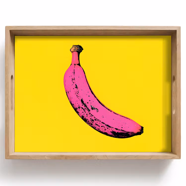 Banaan - Grafisch - Geel Dienblad Rechthoek middel -z3d_shopping