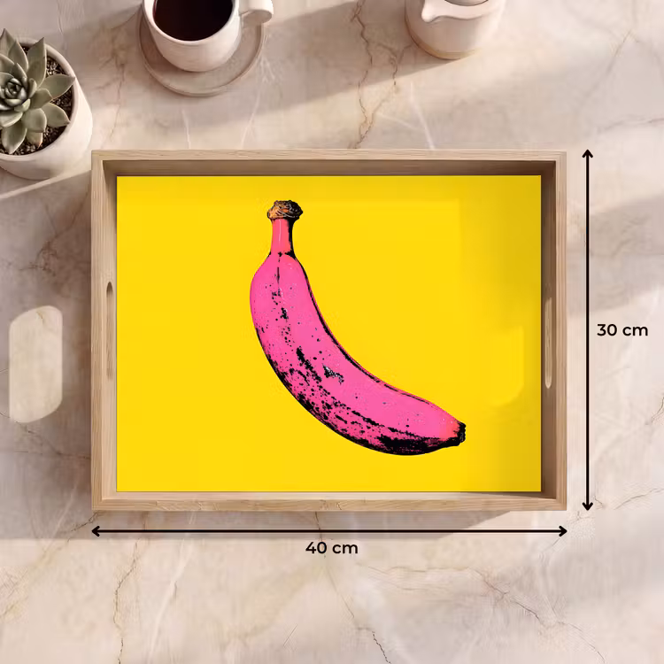 Banaan - Grafisch - Geel Dienblad Rechthoek middel -USP_Formaat