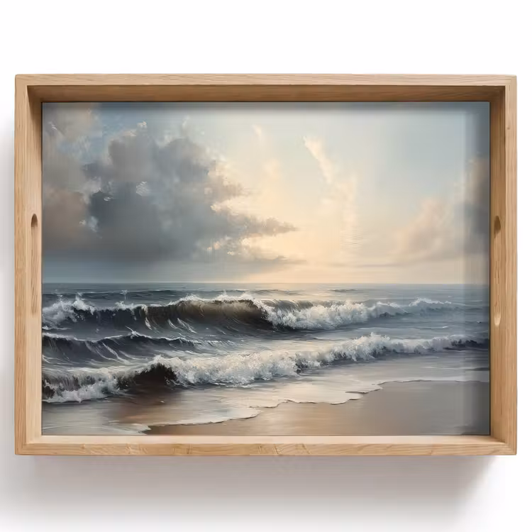 Strand - Zee - Zonsondergang Dienblad Rechthoek middel -z3d_shopping