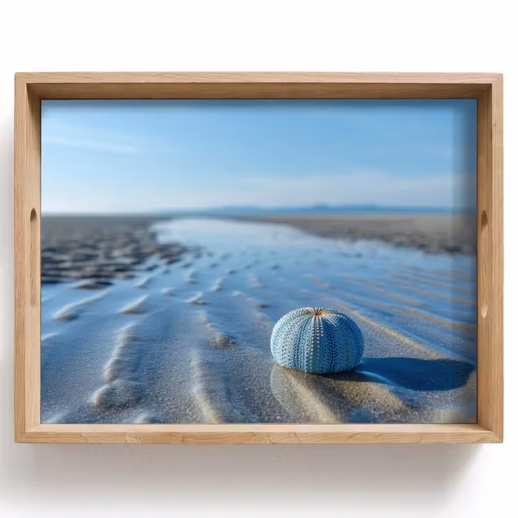 Strand - Schild - Water - Blauw Dienblad Rechthoek middel -z3d_shopping