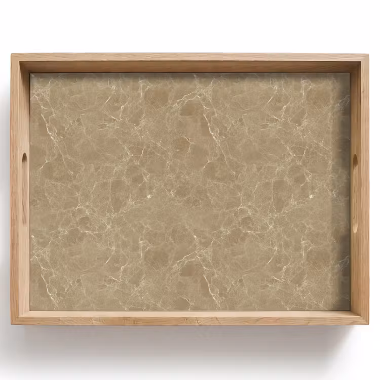 Beige - Marmer - Witte aders Dienblad Rechthoek middel 911 -z3d_shopping