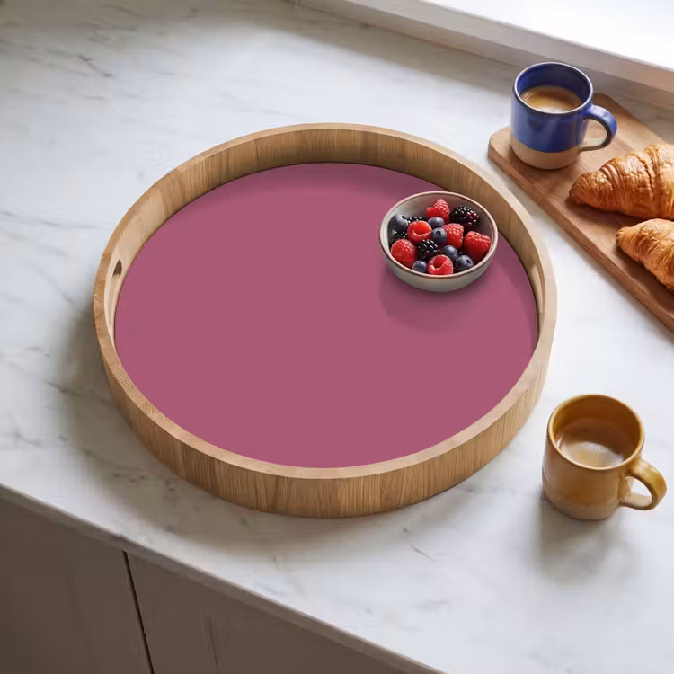 Berry - Roze -Pink Dienblad Rond middel 914 -sfeer2