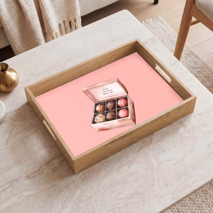 Doosje - Bonbons - Liefdevolle - Tekst Dienblad Rechthoek middel -sfeer1