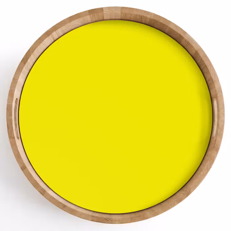 Bright - Canary - Geel Dienblad Rond middel 914 -z3d_shopping