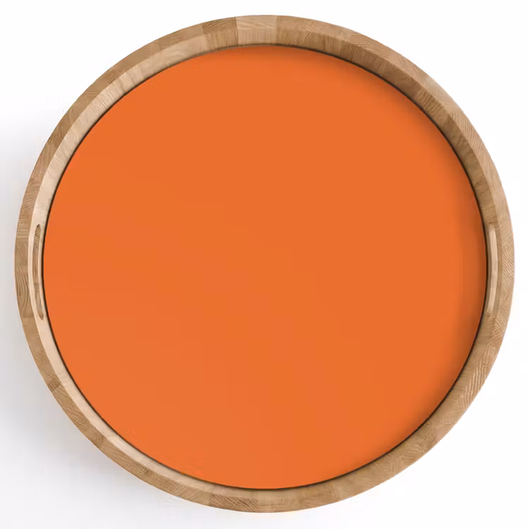 Burnt - Sienna - Oranje Dienblad Rond middel 914 -z3d_shopping