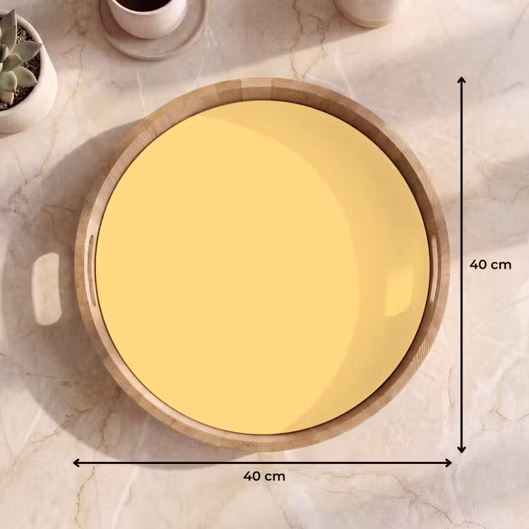 Butter - Geel - Yellow Dienblad Rond middel 914 -USP_Formaat