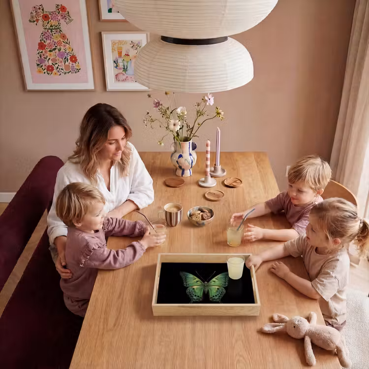 Vlinder - Groen - Diepte Dienblad Rechthoek middel -sfeer4