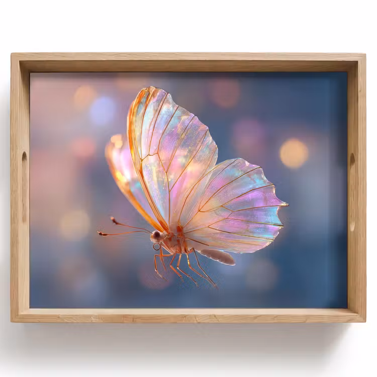 Vlinder - Vleugels - Pastel - Glinstering Dienblad Rechthoek middel -z3d_shopping