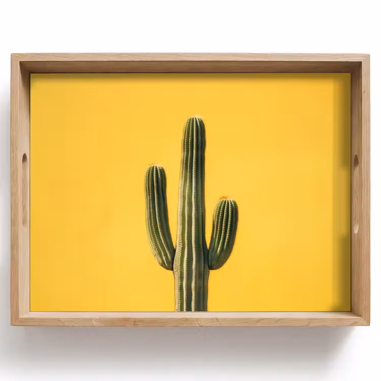 Cactus - Groen - Minimalistisch Dienblad Rechthoek middel -z3d_shopping