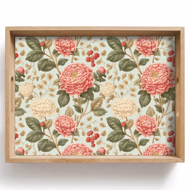 Klassiek - Botanisch - Veelkleurig Dienblad Rechthoek middel 911 -z3d_shopping