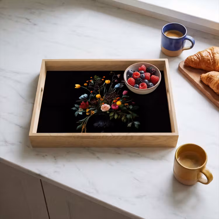 Klassiek - Vaas - Boeket - Bloemen Dienblad Rechthoek middel -sfeer2